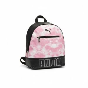 PUMA Pink Tie-Dye Mini Backpack | Adjustable Straps | Front Zip Pocket